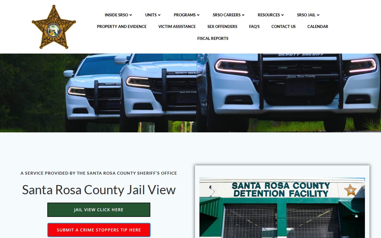 Santa Rosa County released inmate search entry